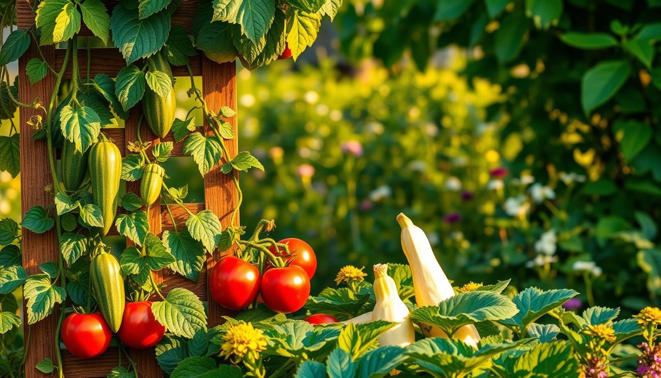 trellis gardening vegetables
