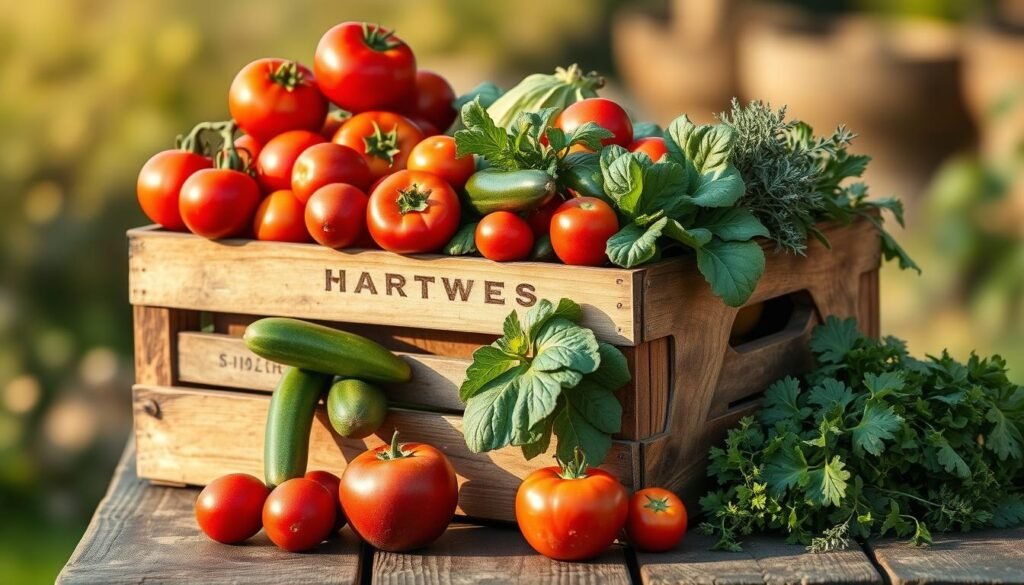 vegetables in containers