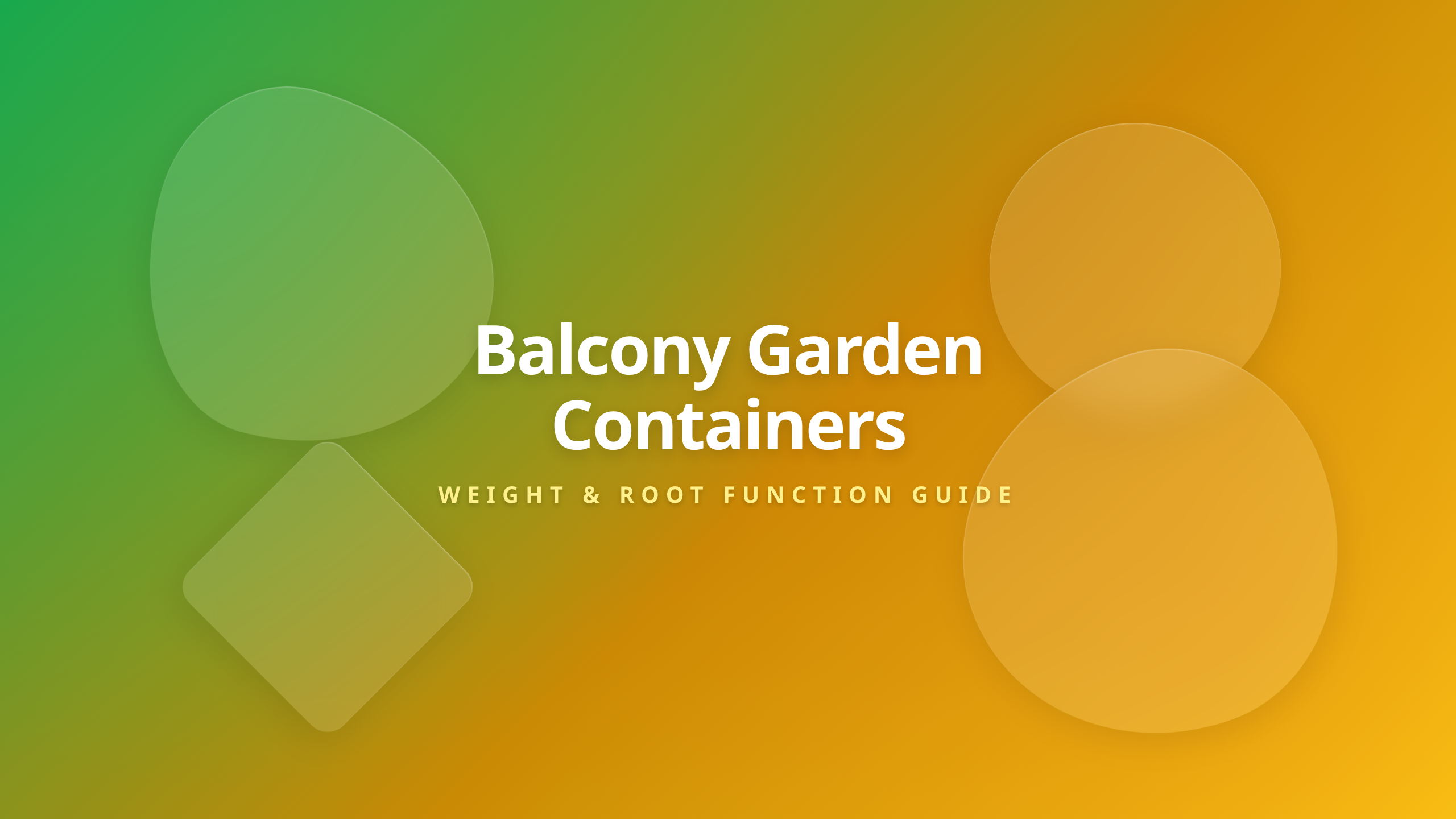 Balcony Garden Containers - Smart Choices Based on Plant Behavior, Weight, and Water Retention