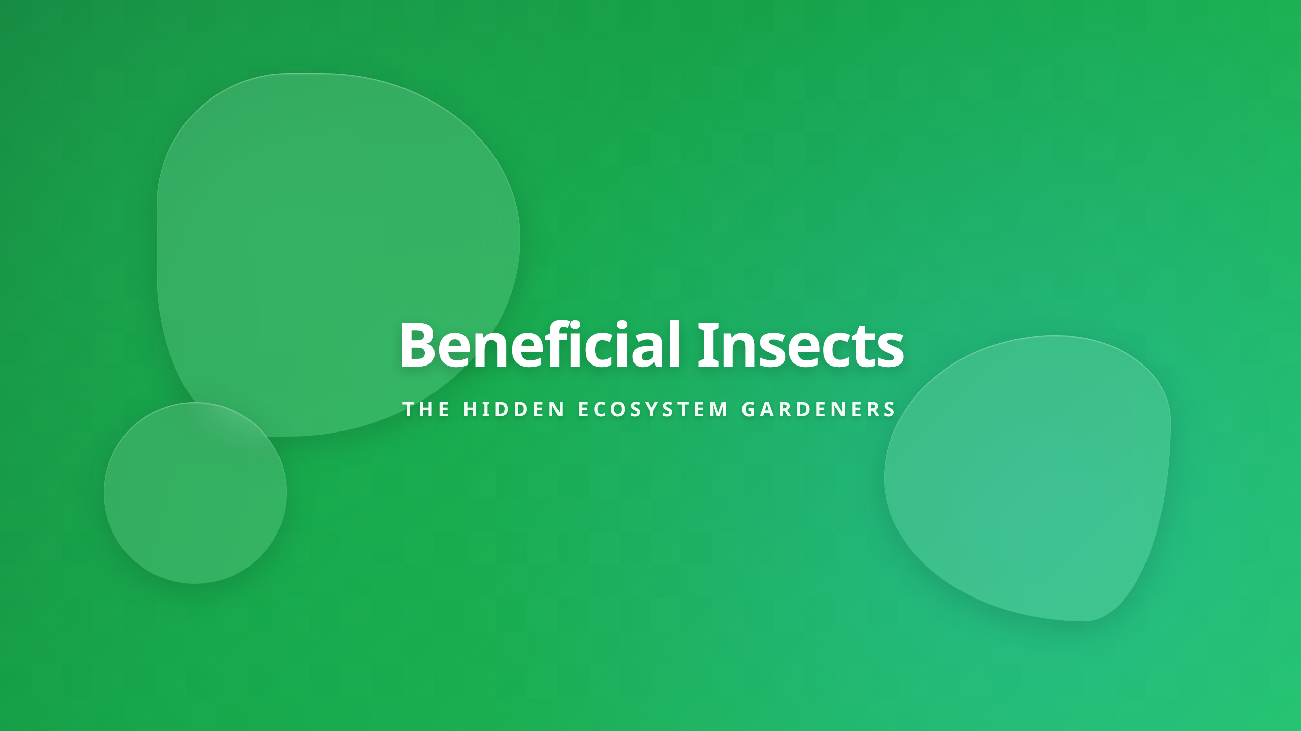Beneficial Insects Garden Ecosystem Cover featuring key biological concepts